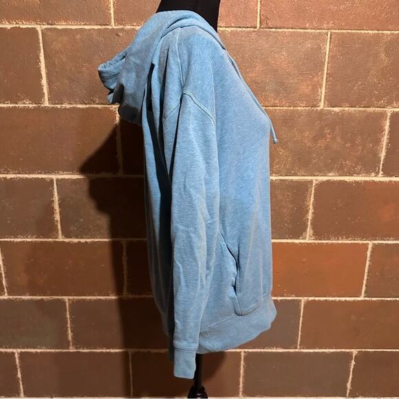 Victoria's Secret Spell-Out Full Zip Blue Hoodie Sweatshirt Women's S Small - Picture 4 of 9